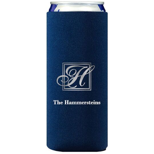 Pick Your Single Initial Monogram with Text Collapsible Slim Huggers